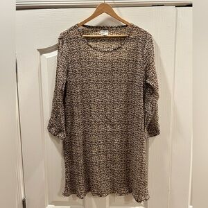 RVCA sheer long sleeve dress